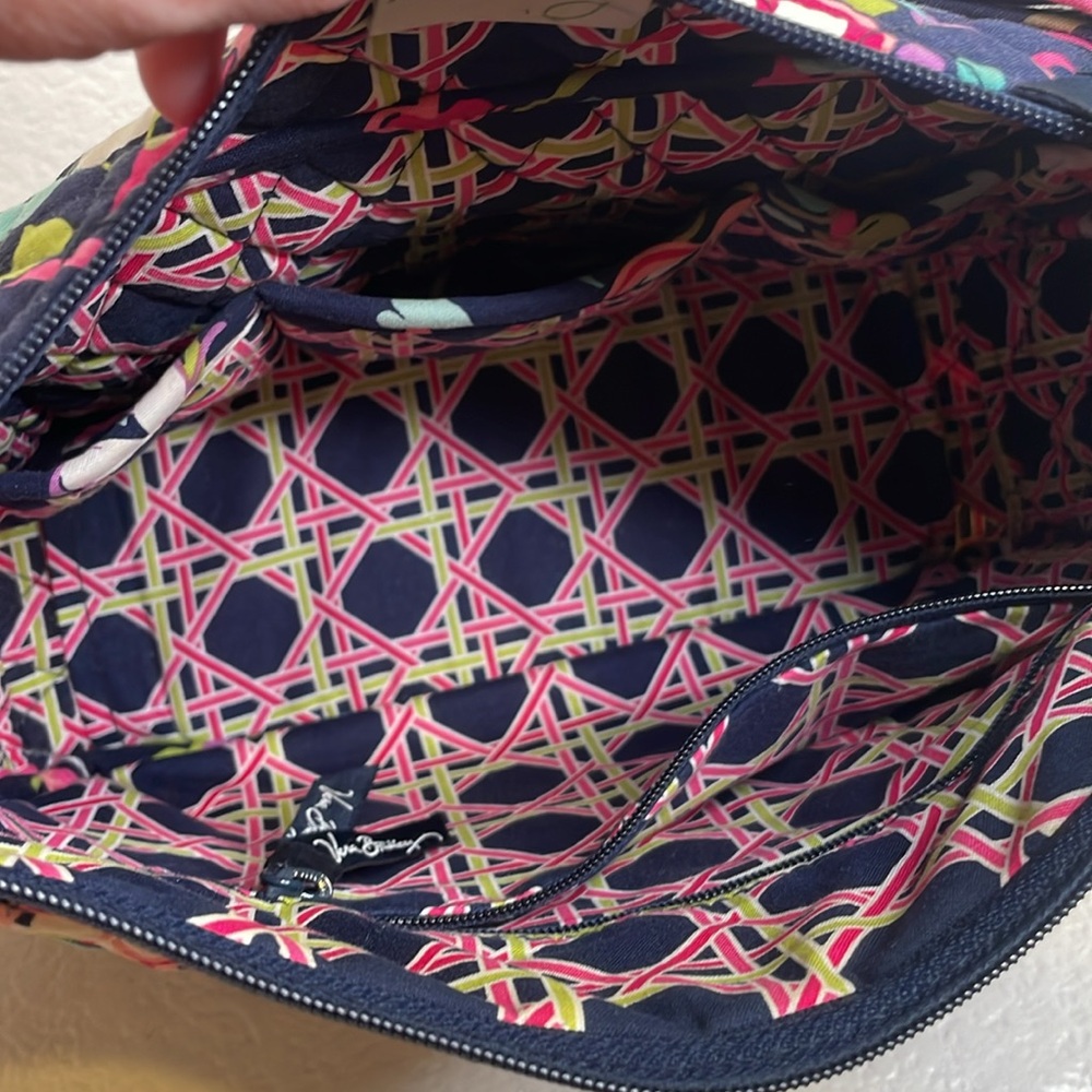 Vera Bradley Ribbons Navy Floral Crossbody Boho bag - Picture 10 of 11